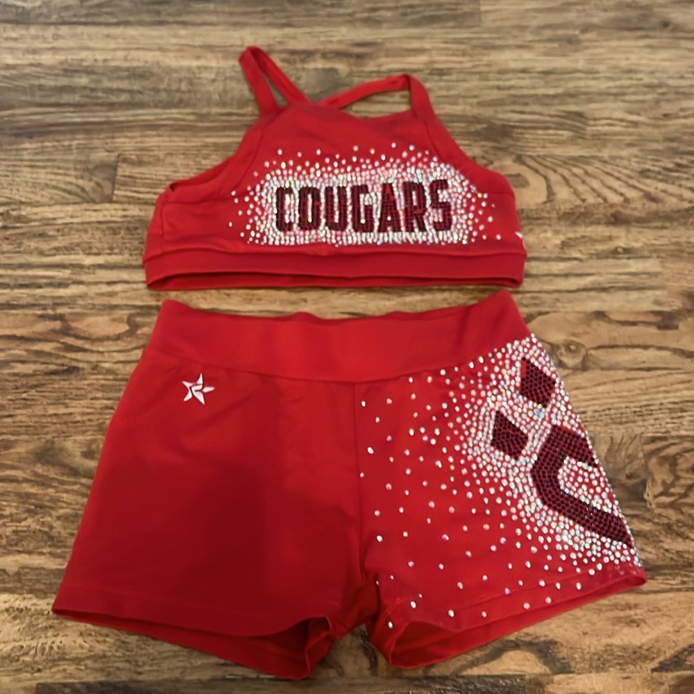 Cheer athletics cougars custom practice wear set by Rebel